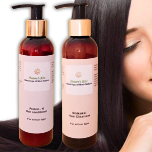 Nature's Kiss Haircare Kit - Shikakai hair cleanser + Protein-H hair conditioner